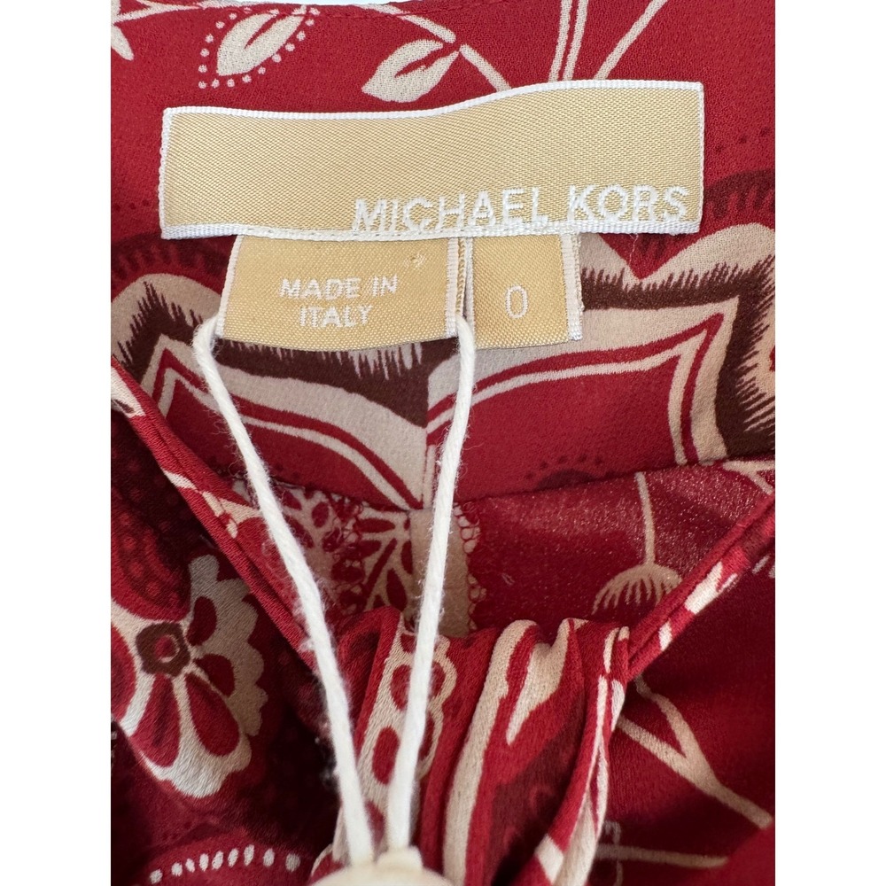 Michael Kors Collection Spring 2006 Silk Tiered Ruffle Maxi Dress Red Print NWT - Picture 9 of 13